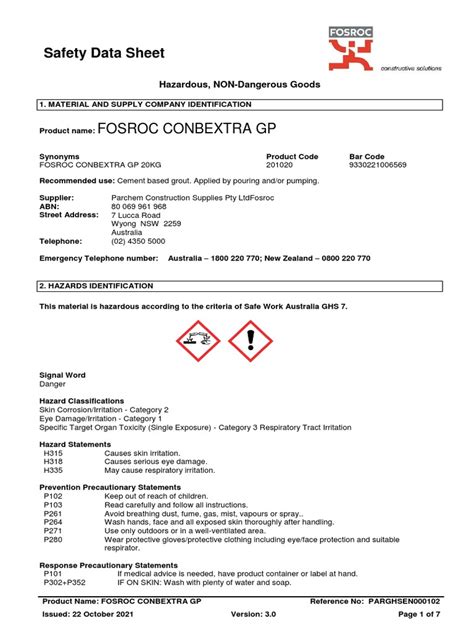 fosroc grout data sheet.